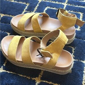 Yellow Espadrille Sandals